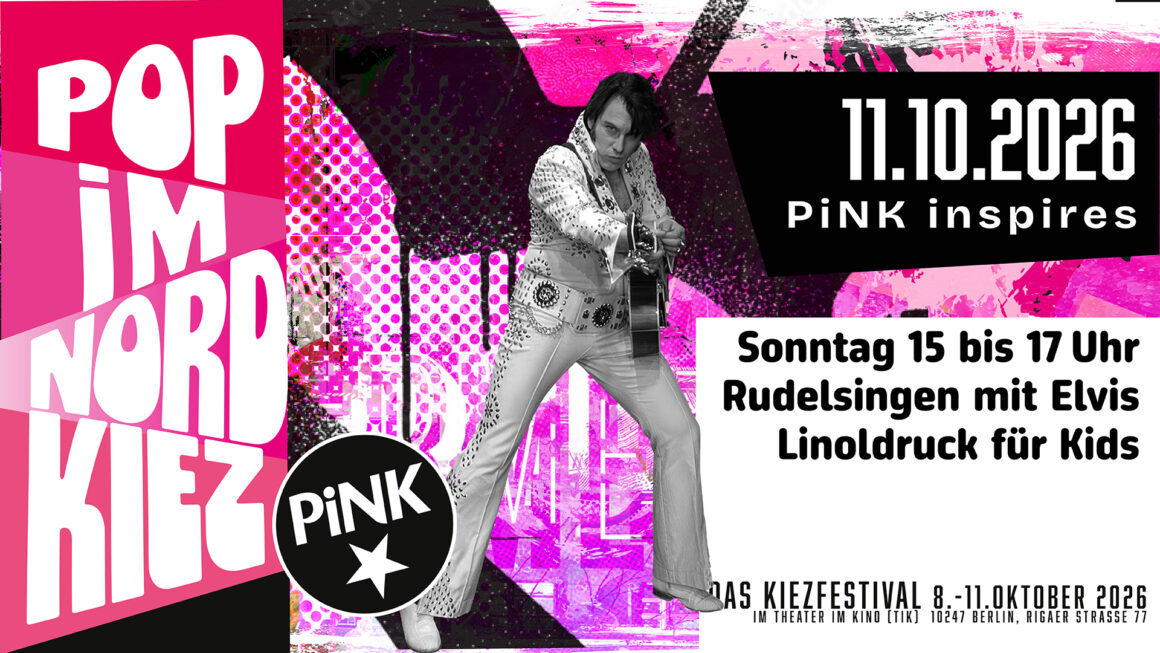 PiNKinspires Rudelsingen mit Elvis Linoldruck für Kids